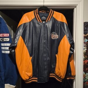 Steve & Barry's University of Virginia Cavaliers faux leather  bomber jacket